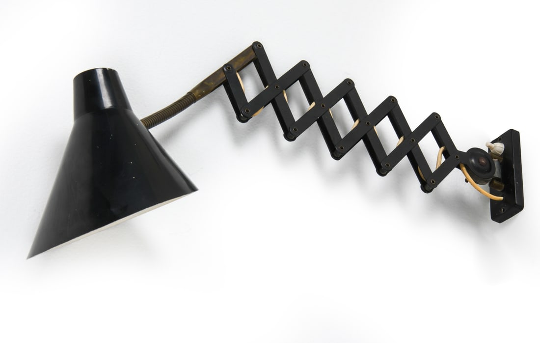 ATTR. HALA ZEIST DUTCH SCISSOR LAMP C. 1940S (1 of 11)