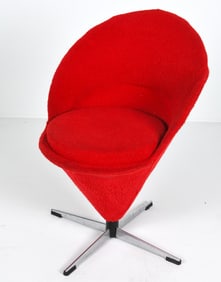 ATTR. VERNER PANTON FABRIC CONE CHAIR C. 1960S