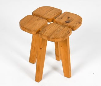 PAUNI PEIPPO 'APILA' FINNISH PINE STOOL C. 1960S