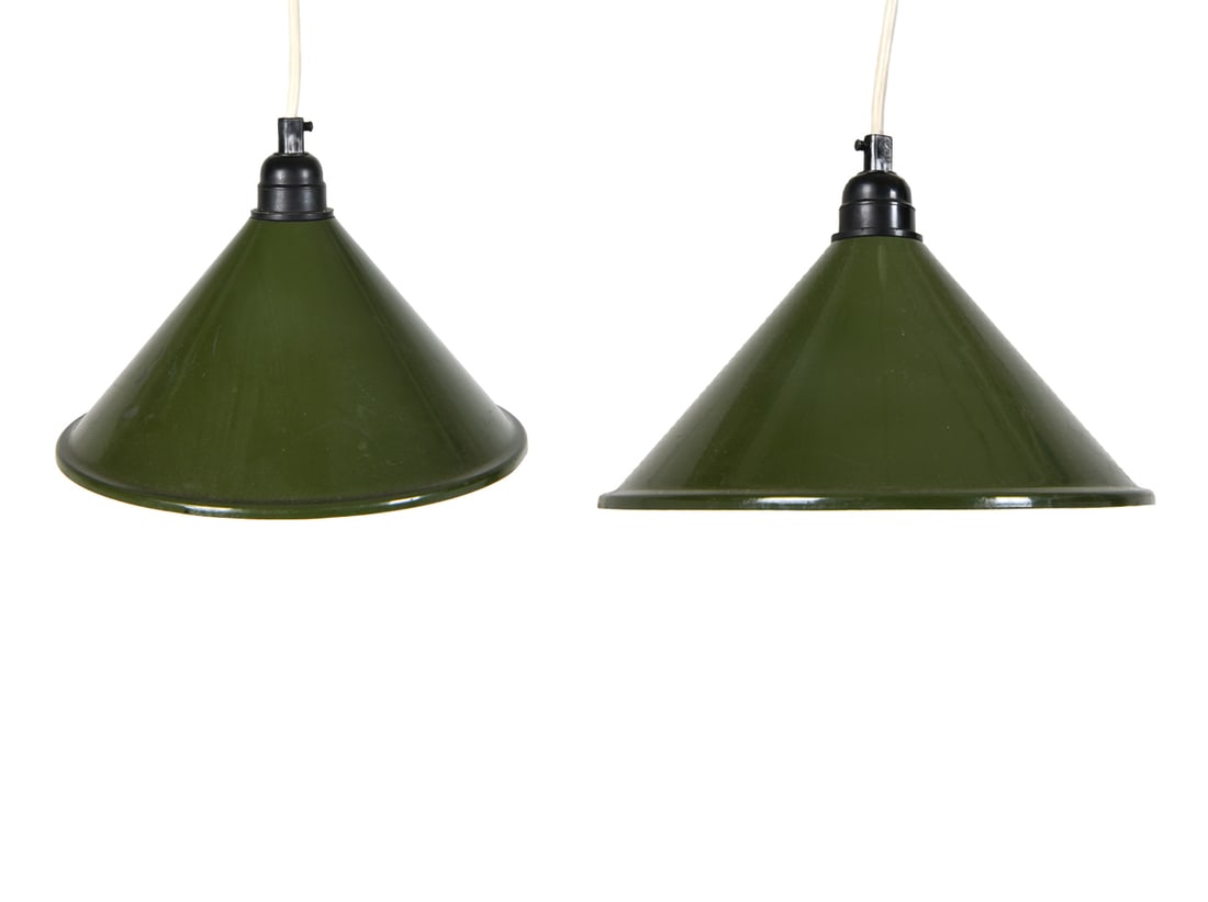(2) DUTCH METAL PENDANT LIGHTS C. 1960S (1 of 10)