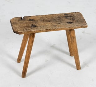 ANTIQUE DUTCH PINE MILKING STOOL