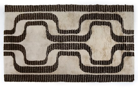 DANISH SPACE AGE RYA STYLE WOOL RUG C. 1970S