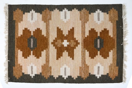 SWEDISH ROLLAKAN WOOL RUG C. 1950S
