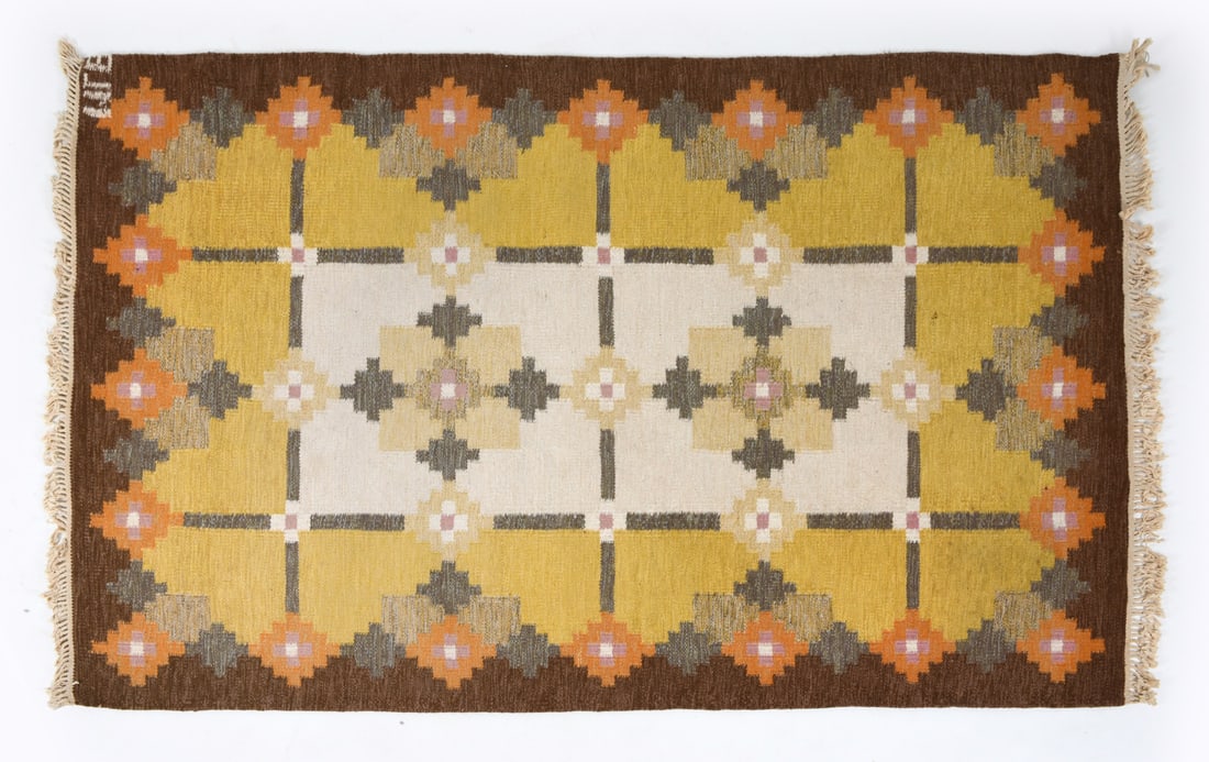 SWEDISH ROLLAKAN WOOL RUG C. 1950S (1 of 5)