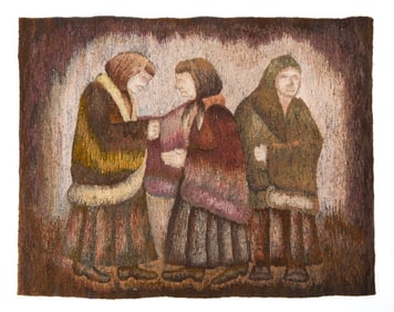 POLISH KILIM ORZEB WOOL CARPET C. 1970S