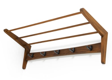 MID-CENTURY DANISH TEAK COAT RACK C. 1960S