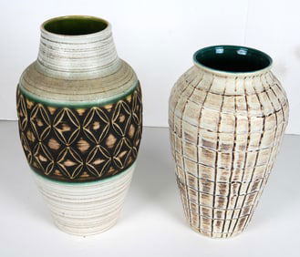 JASBA POTTERY CERAMIC VASE GROUPING C. 1970S