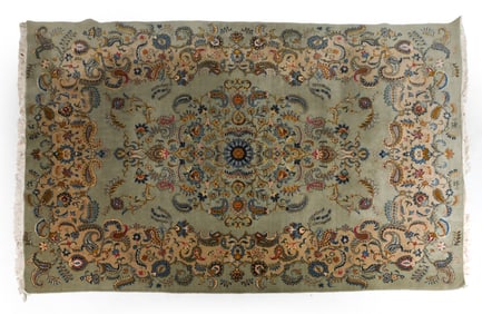 /MID-CENTURY PERSIAN WOOL KIRMAN RUG C. 1970S