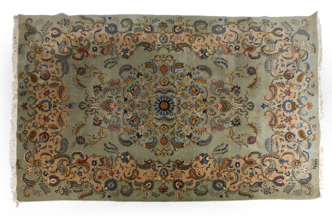 /MID-CENTURY PERSIAN WOOL KIRMAN RUG C. 1970S (1 of 10)