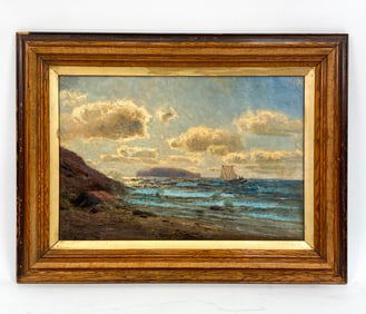 C. 1900 SEASCAPE O/C PAINTING