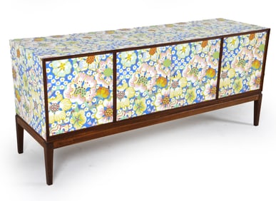 MID-CENTURY SCANDINAVIAN WALLPAPER SIDEBOARD