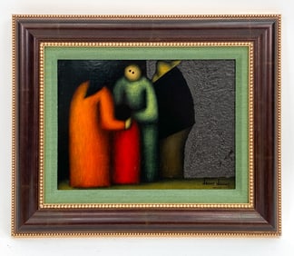 JESUS LEUUS (MEXICAN, 1948-2008) OIL ON MASONITE