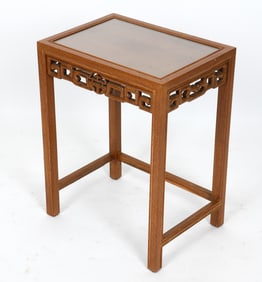 CHINESE TEAK SIDE TABLE C. 1960S