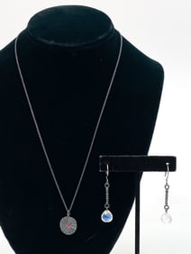 STERLING NECKLACE & EARRINGS GROUPING