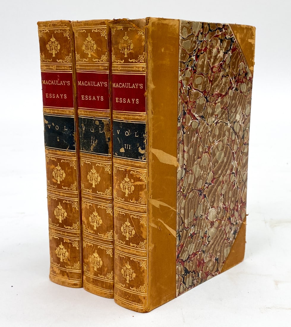 MACAULAY'S ESSAYS VOLUMES I-III 19TH C. (1 of 13)