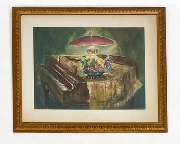 R. B. SCHAEFFER (NY 20TH C.) STILL LIFE WATERCOLOR