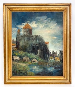 H. LAMBERT (20TH CENTURY) OIL ON CANVAS PAINTING