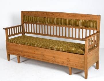 SWEDISH PINE DAYBED BENCH C. 1950S