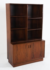 POUL HUNDEVAD DANISH ROSEWOOD BOOKCASE C. 1960S