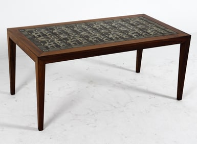 ROYAL COPENHAGEN TEAK & TILE COFFEE TABLE C. 1970S