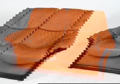 EKORNES STRESSLESS EL DORADO LEATHER SOFA