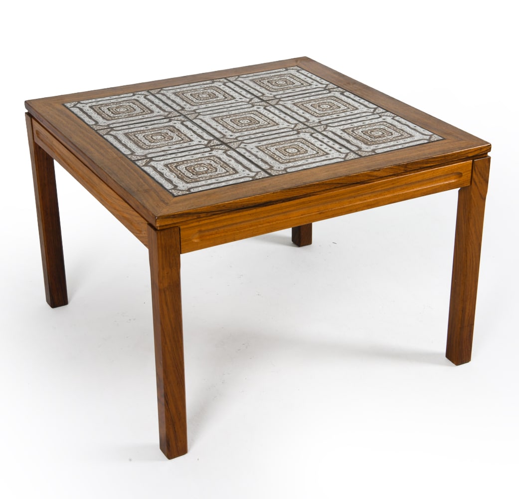 DANISH ROSEWOOD & CERAMIC COFFEE TABLE C. 1970S (1 of 13)