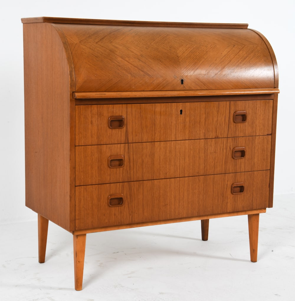 EGON OSTERGAARD TEAK DOME-TOP SECRETARY DESK 1970S (1 of 13)