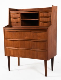 DANISH TEAK SECRETARY DESK C. 1960S