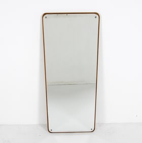 JOHANSEN SPEJLE DANISH TEAK WALL MIRROR C. 1970S