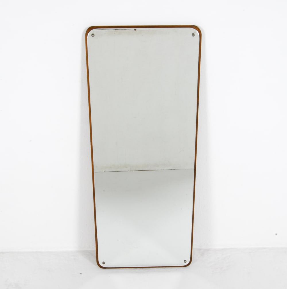 JOHANSEN SPEJLE DANISH TEAK WALL MIRROR C. 1970S (1 of 6)