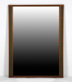 DANISH ROSEWOOD & LEATHER WALL MIRROR
