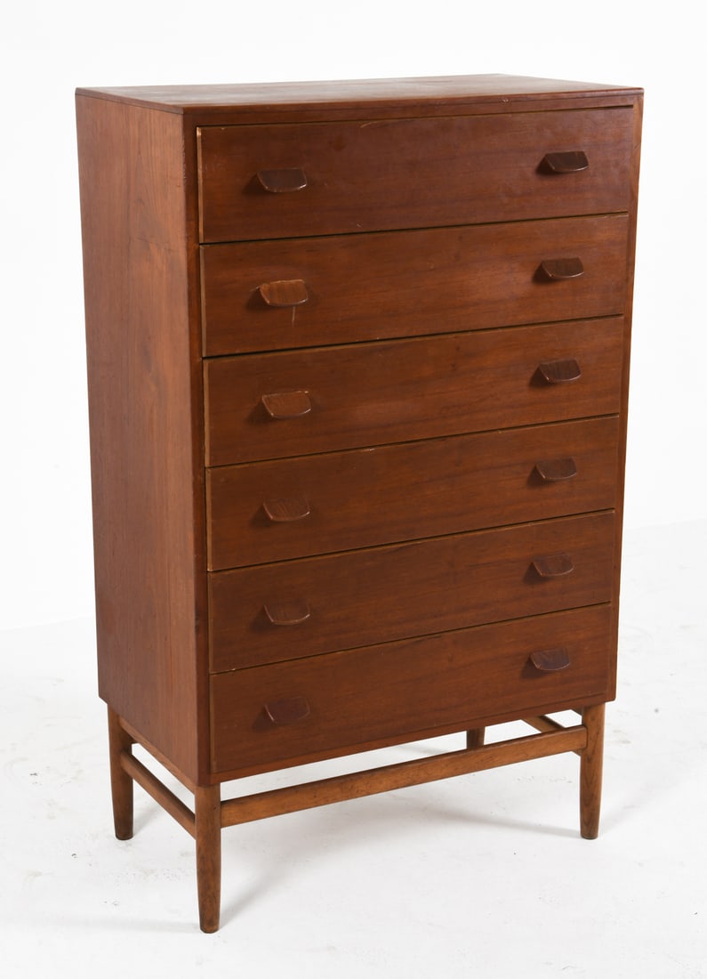 POUL M. VOLTHER DANISH TEAK CHEST OF DRAWERS 1960S (1 of 11)