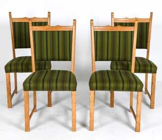 (4) ATTR. HENNING KJAERNULF OAK DINING CHAIRS