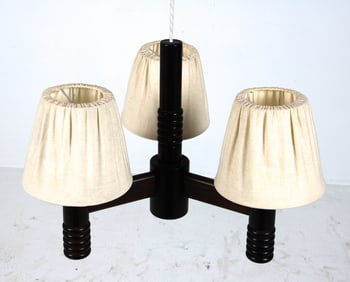CHARLES DUDOUYT STYLE SCANDINAVIAN PINE CHANDELIER