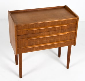 DANISH TEAK NIGHTSTAND SIDE CHEST C. 1960S