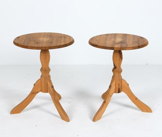 PAIR OF SWEDISH PINE SIDE TABLES C. 1970S