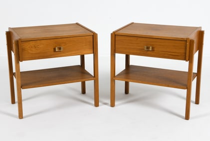 PAIR OF DANISH TEAK NIGHTSTANDS C. 1960S