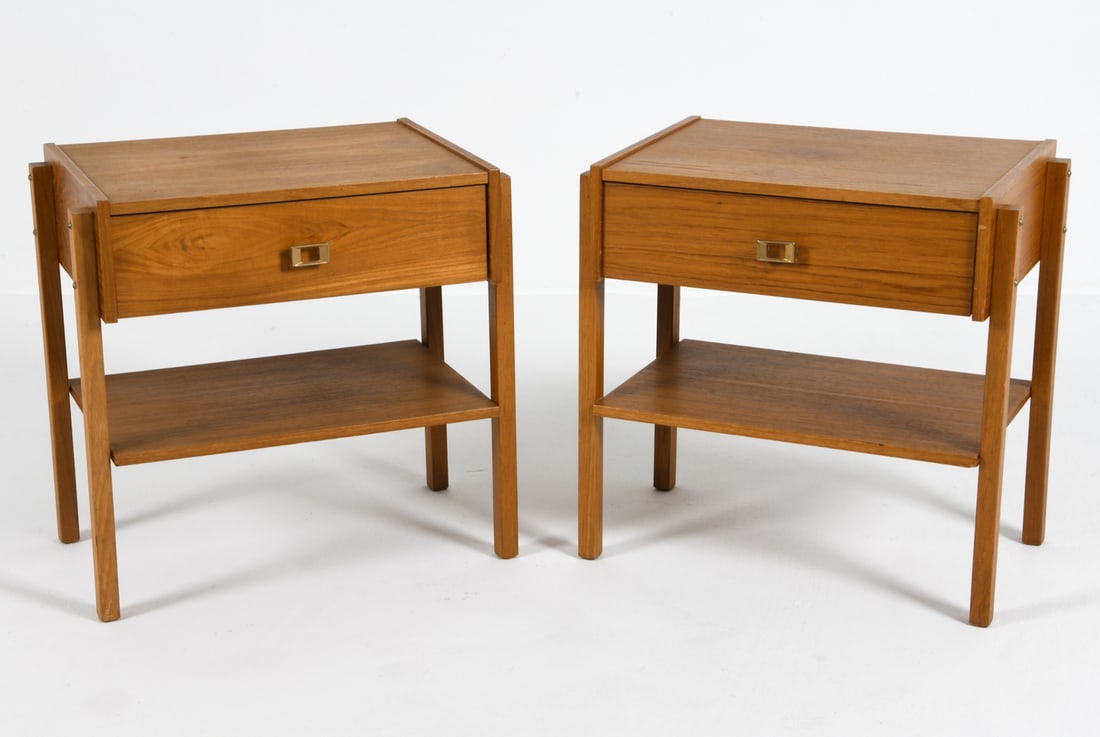 PAIR OF DANISH TEAK NIGHTSTANDS C. 1960S (1 of 17)