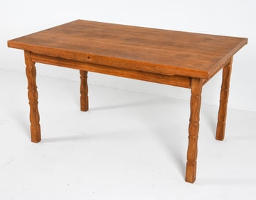 HENNING KJAERNULF OAK DINING TABLE C. 1970S