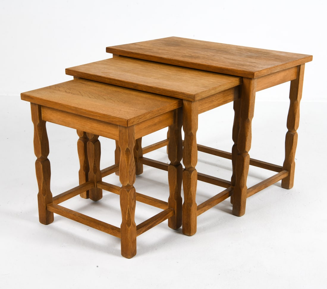 ATTR. HENNING KJAERNULF DANISH OAK NESTING TABLES (1 of 16)