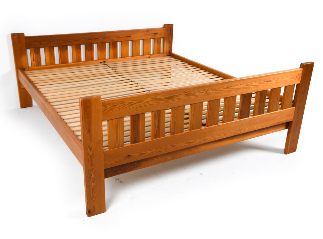 DANISH PINE FULL BED FRAME C. 1970S (1 of 11)