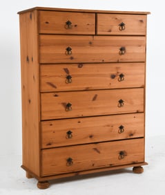SCANDINAVIAN PINE CHEST OF DRAWERS C. 1970S