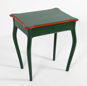 DANISH PAINTED SIDE TABLE C. 1950S