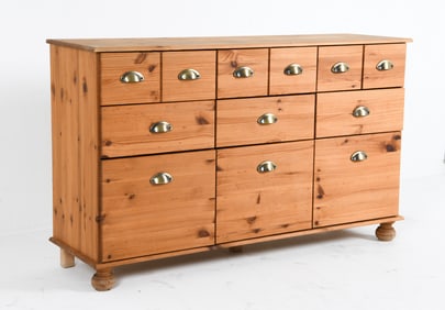 SWEDISH PINE APOTHECARY STYLE CHEST OF DRAWERS