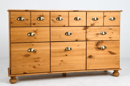 SWEDISH PINE APOTHECARY STYLE CHEST OF DRAWERS