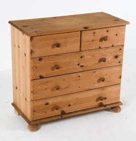 DANISH PINE CHEST OF DRAWERS C. 1970S