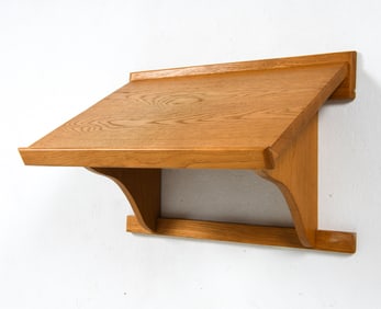 BORGE MOGENSEN STYLE DANISH OAK WALL SHELF C.1970S