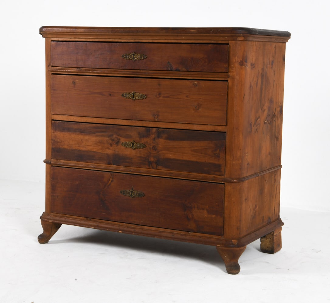 GUSTAVIAN STYLE SCANDINAVIAN PINE CHEST OF DRAWERS (1 of 11)