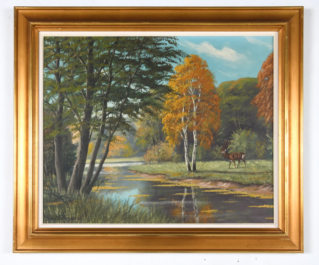 SVEND OSTERGAARD (20TH C.) LANDSCAPE O/C (1 of 4)