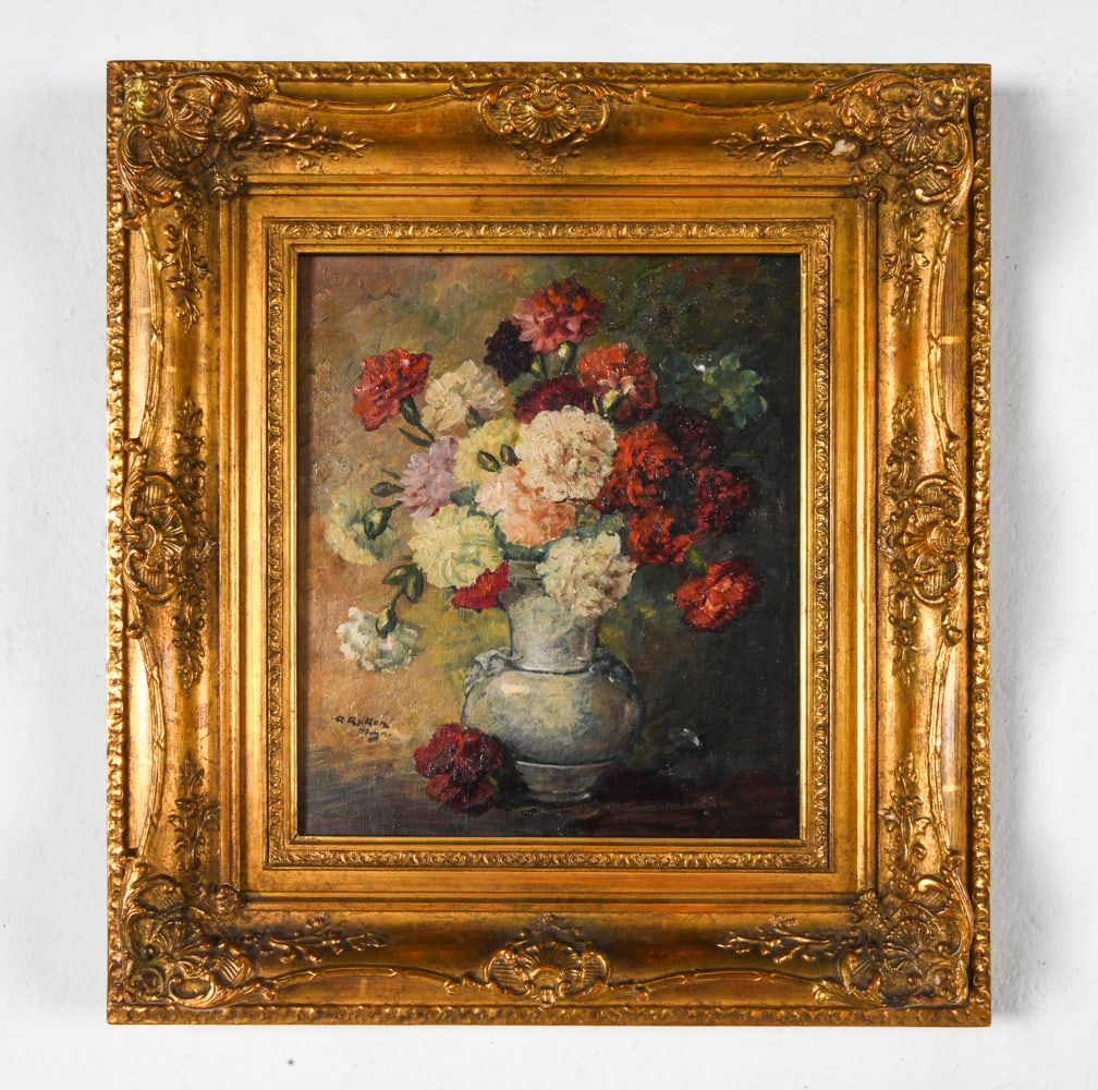 ATTR. R. MULLER GERMAN STILL LIFE O/C (1 of 5)